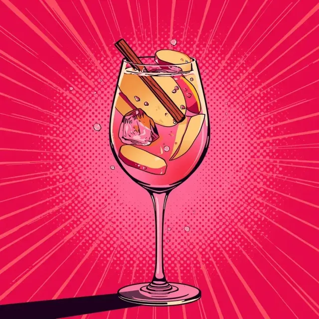 Apple Pop Sangria - Kombucha Sangria Cocktail