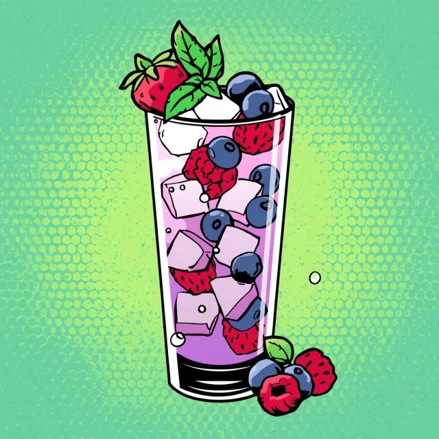 Berry Booch Refresher - Kombucha Mocktail with Mixed Berries