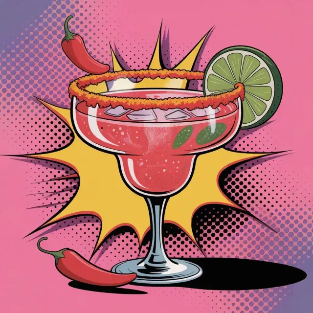 Spicy Guava Rita - Spicy Kombucha Margarita Cocktail