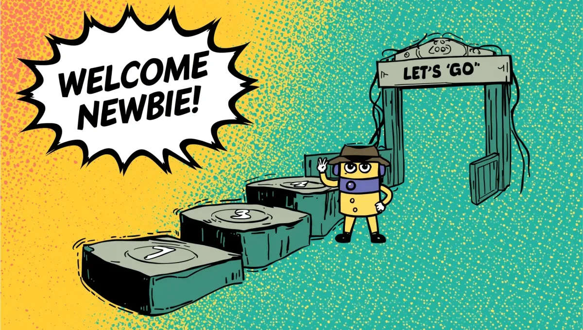 Comic illustration welcoming kombucha beginners