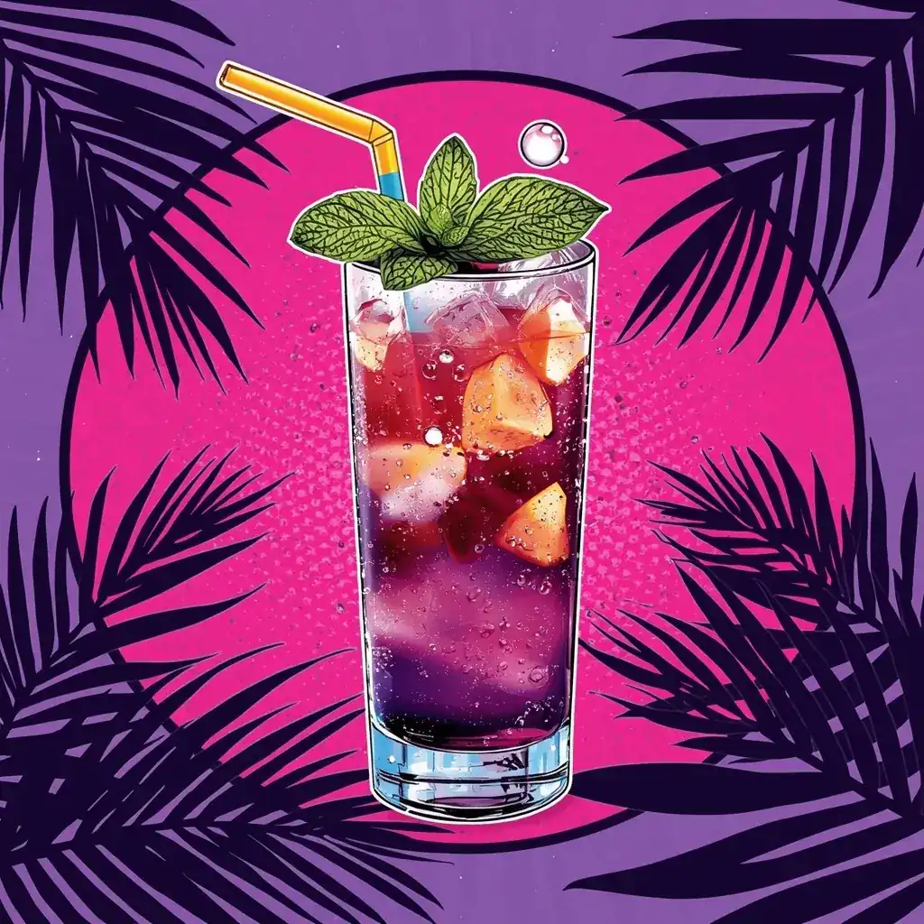 Tropical Guava Cooler - Kombucha Mocktail with Pineapple