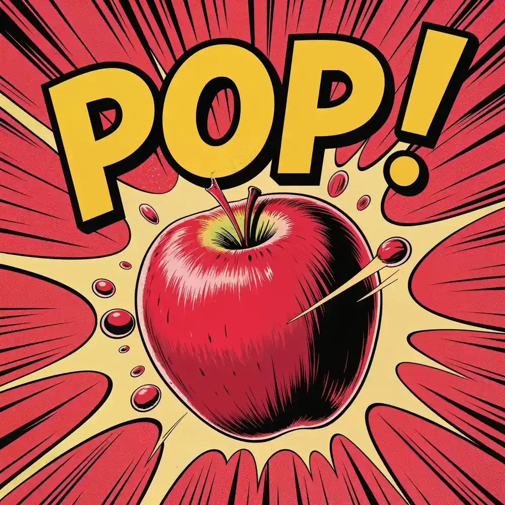 Apple Pop Kombucha - Sweet red apple flavor bottle